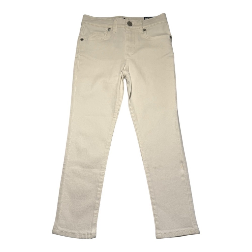 Crewcuts by J.Crew Kids Girls White Skinny‎ Adjustable Waistband Jeans Size 6